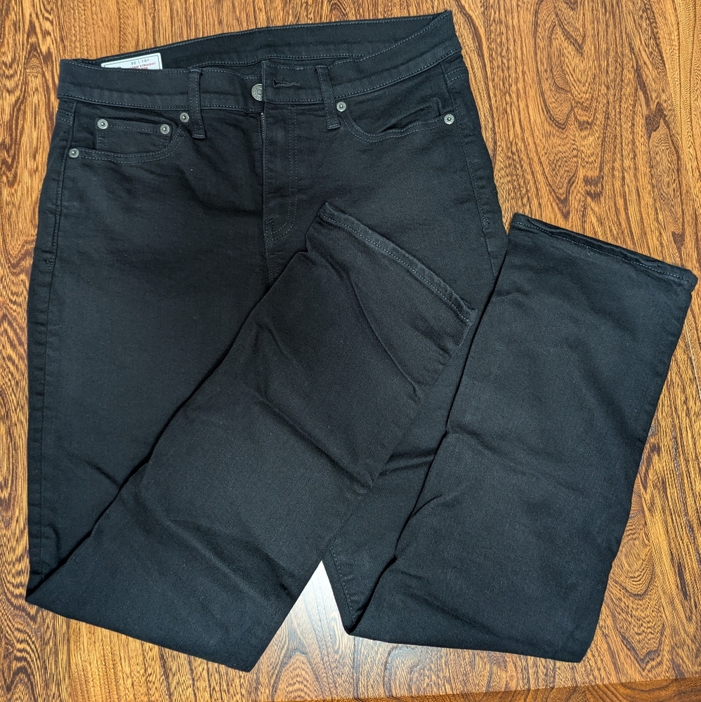 Gap Classic Straight Mid Rise Black Jeans - 30/10 short